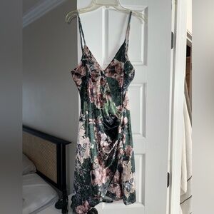 Very cute, form fitting, suede cocktail dress.